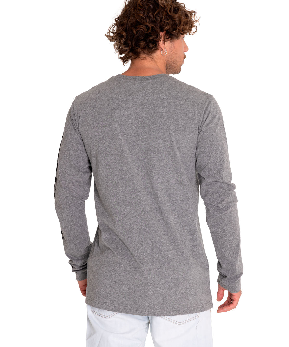 Camisa Diesel Power Manga Larga Tee Para Mujer Color Gris-3