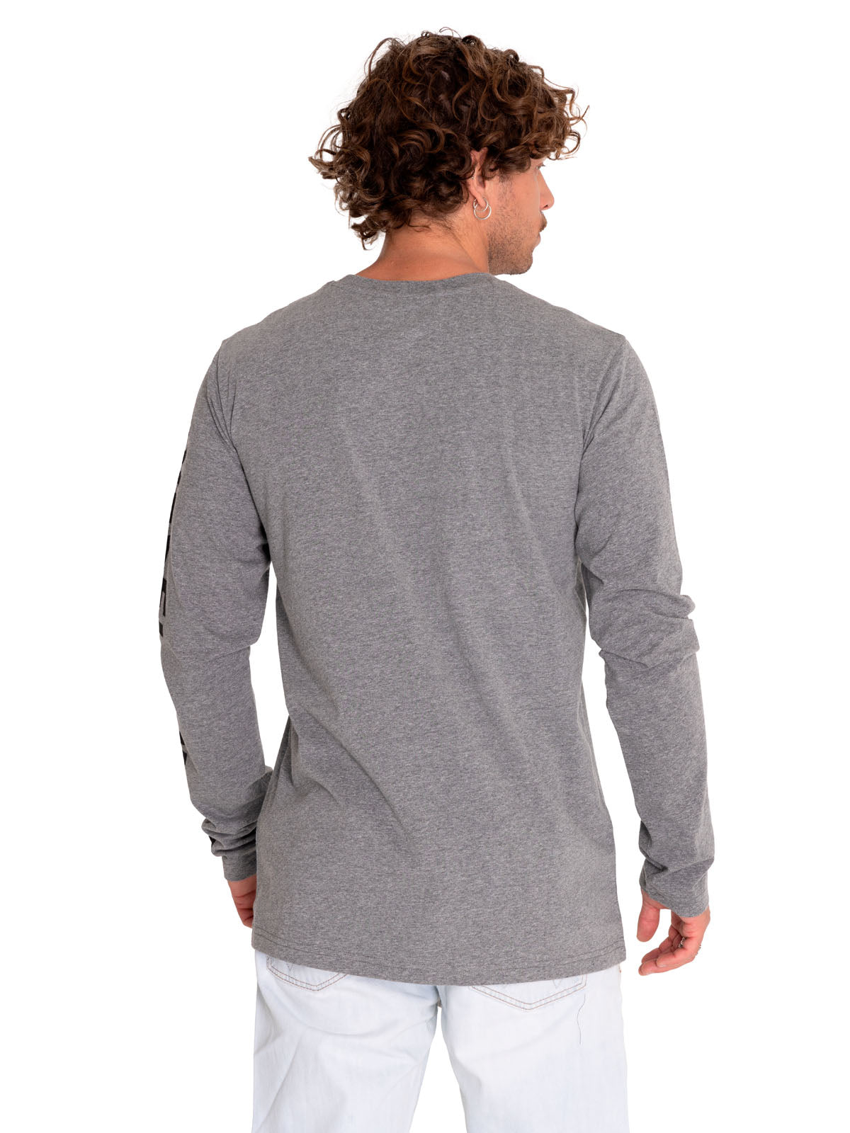 Camisa Diesel Power Manga Larga Tee Para Mujer Color Gris-3