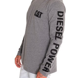 Camisa Diesel Power Manga Larga Tee Para Mujer Color Gris-5
