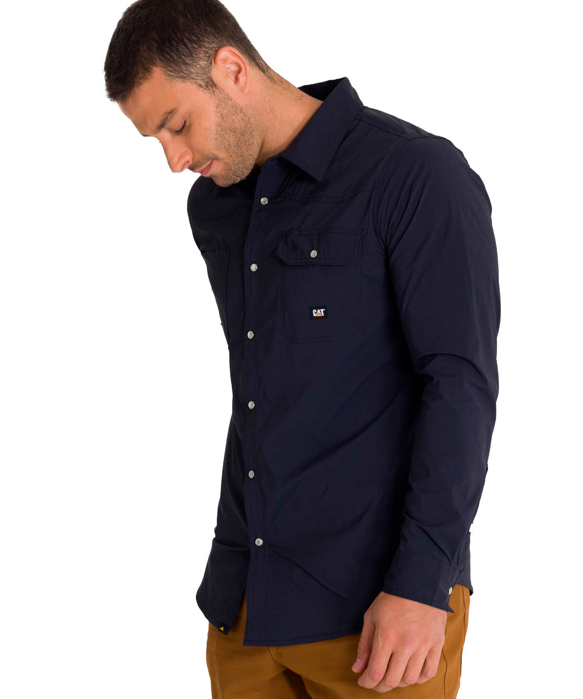 Camisa Lightweight Manga Larga West Hombre Color Azul-1