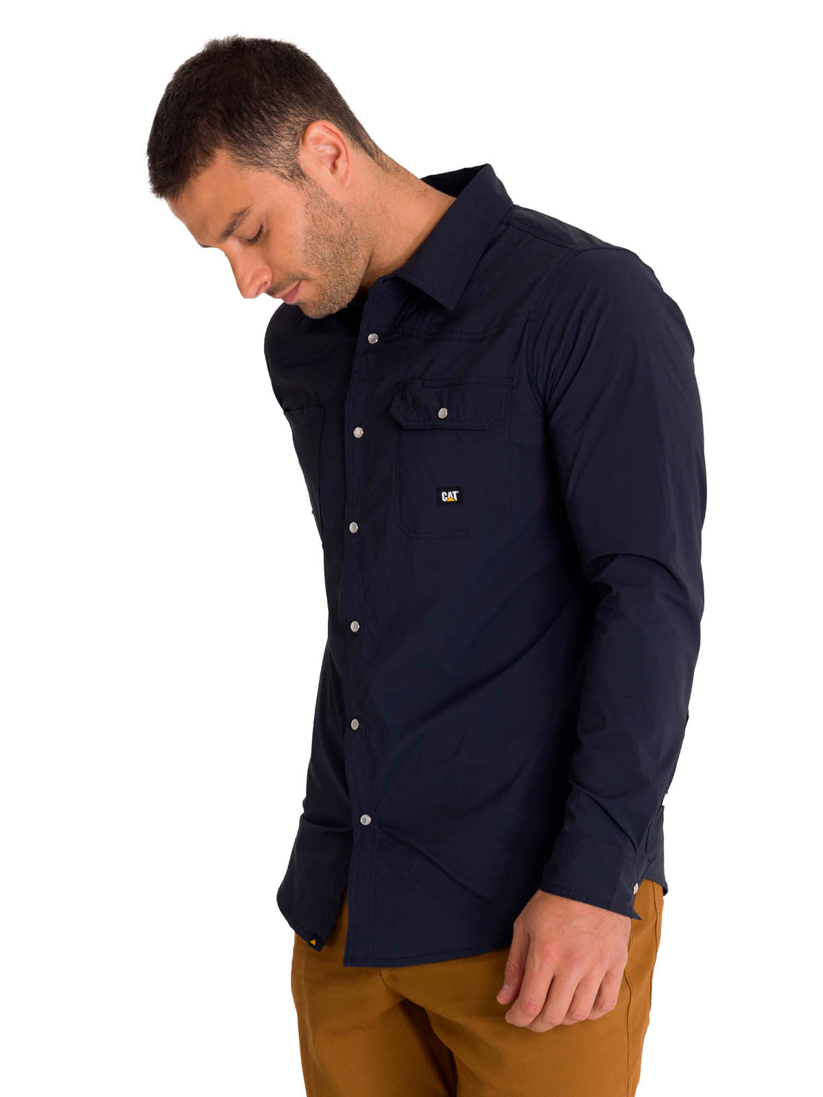 Camisa Lightweight Manga Larga West Hombre Color Azul-1