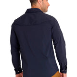 Camisa Lightweight Manga Larga West Hombre Color Azul-3