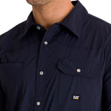 Camisa Lightweight Manga Larga West Hombre Color Azul-4