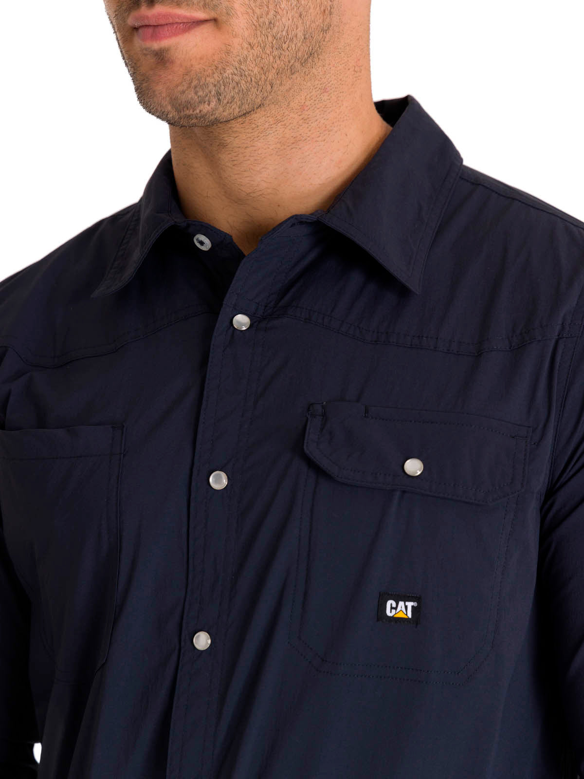 Camisa Lightweight Manga Larga West Hombre Color Azul-4