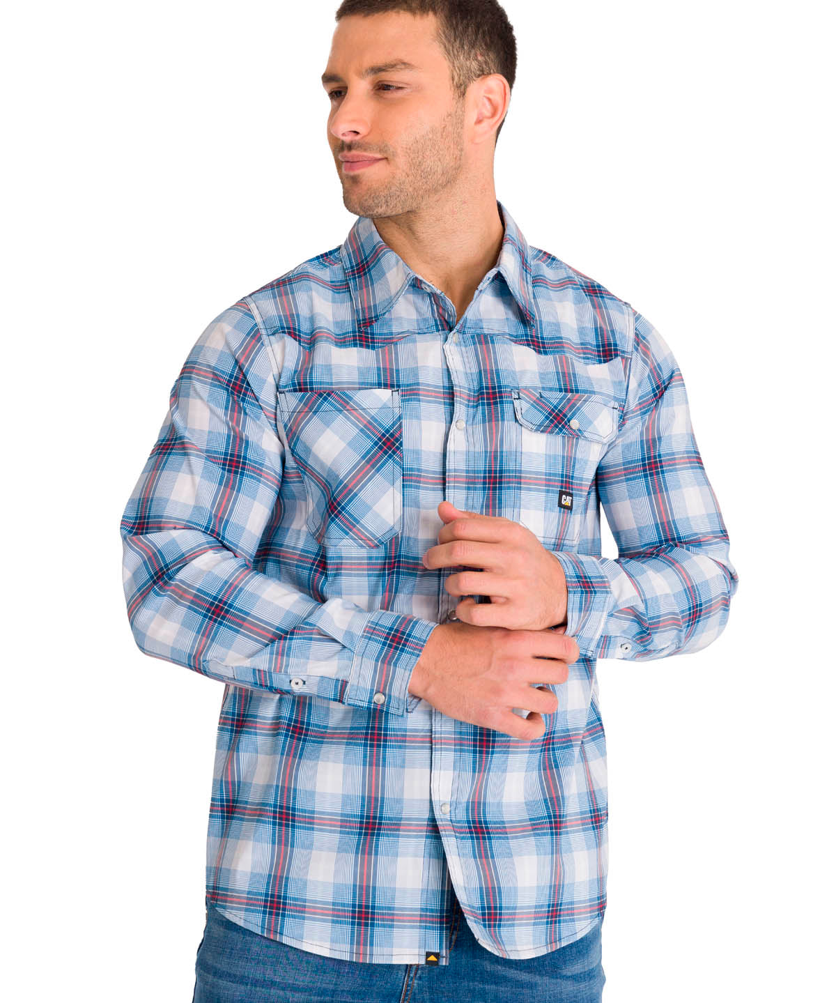 Camisa Lightweight Manga Larga West Para Hombre Color Rojo-1
