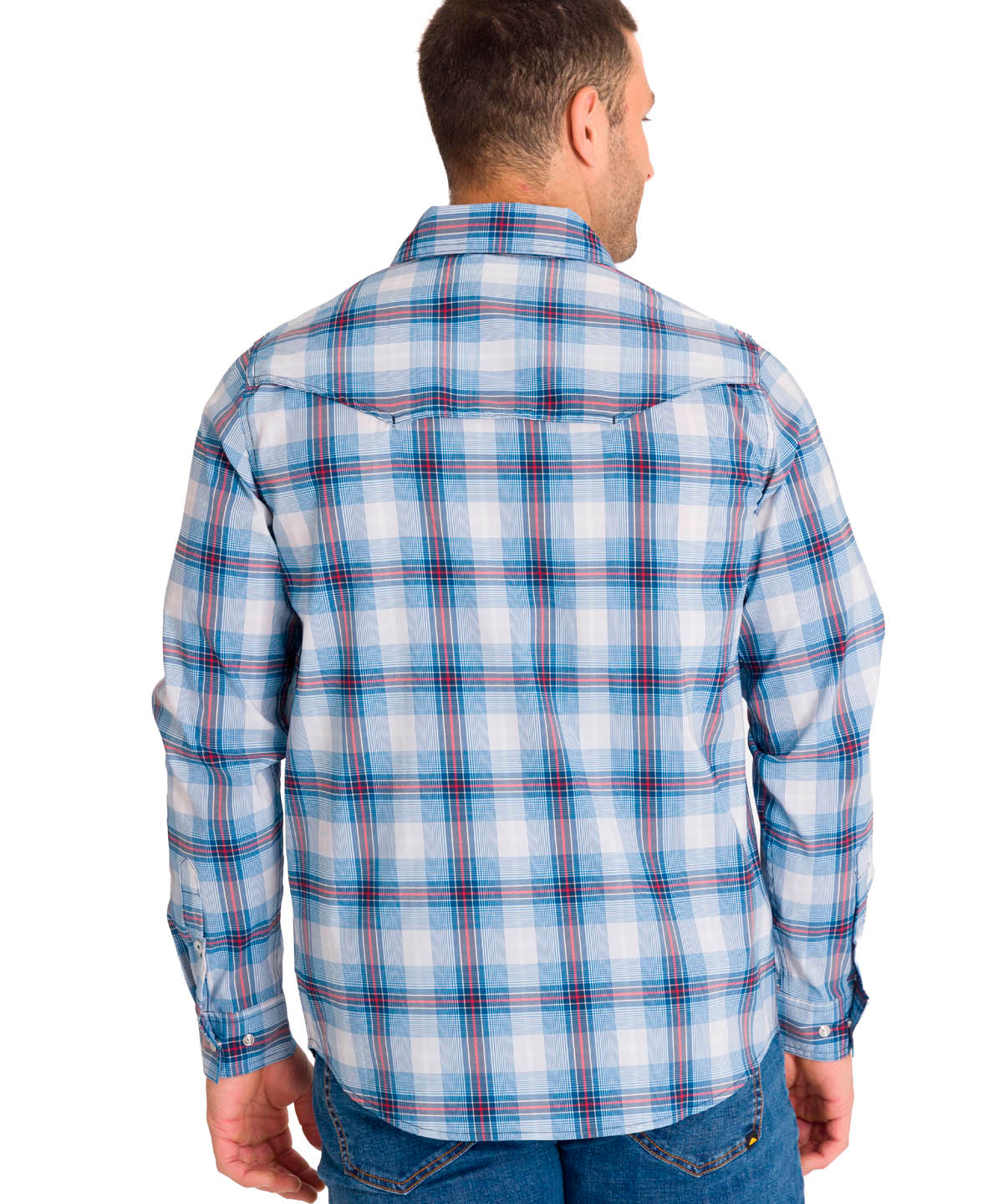 Camisa Lightweight Manga Larga West Para Hombre Color Rojo-3