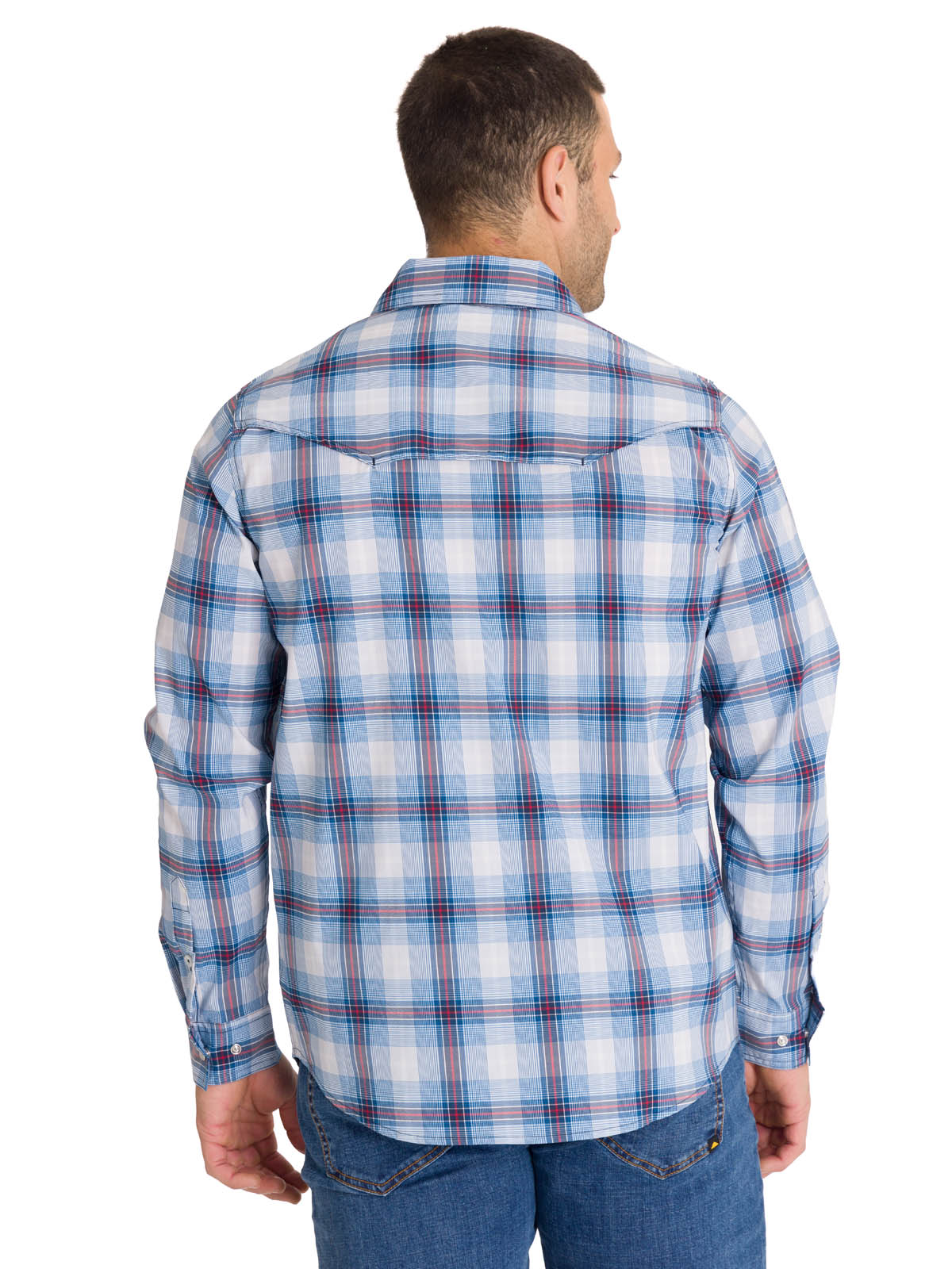 Camisa Lightweight Manga Larga West Para Hombre Color Rojo-3