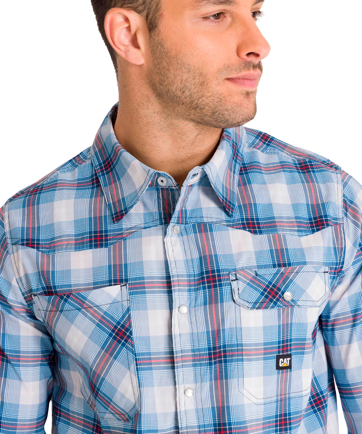 Camisa Lightweight Manga Larga West Para Hombre Color Rojo-4