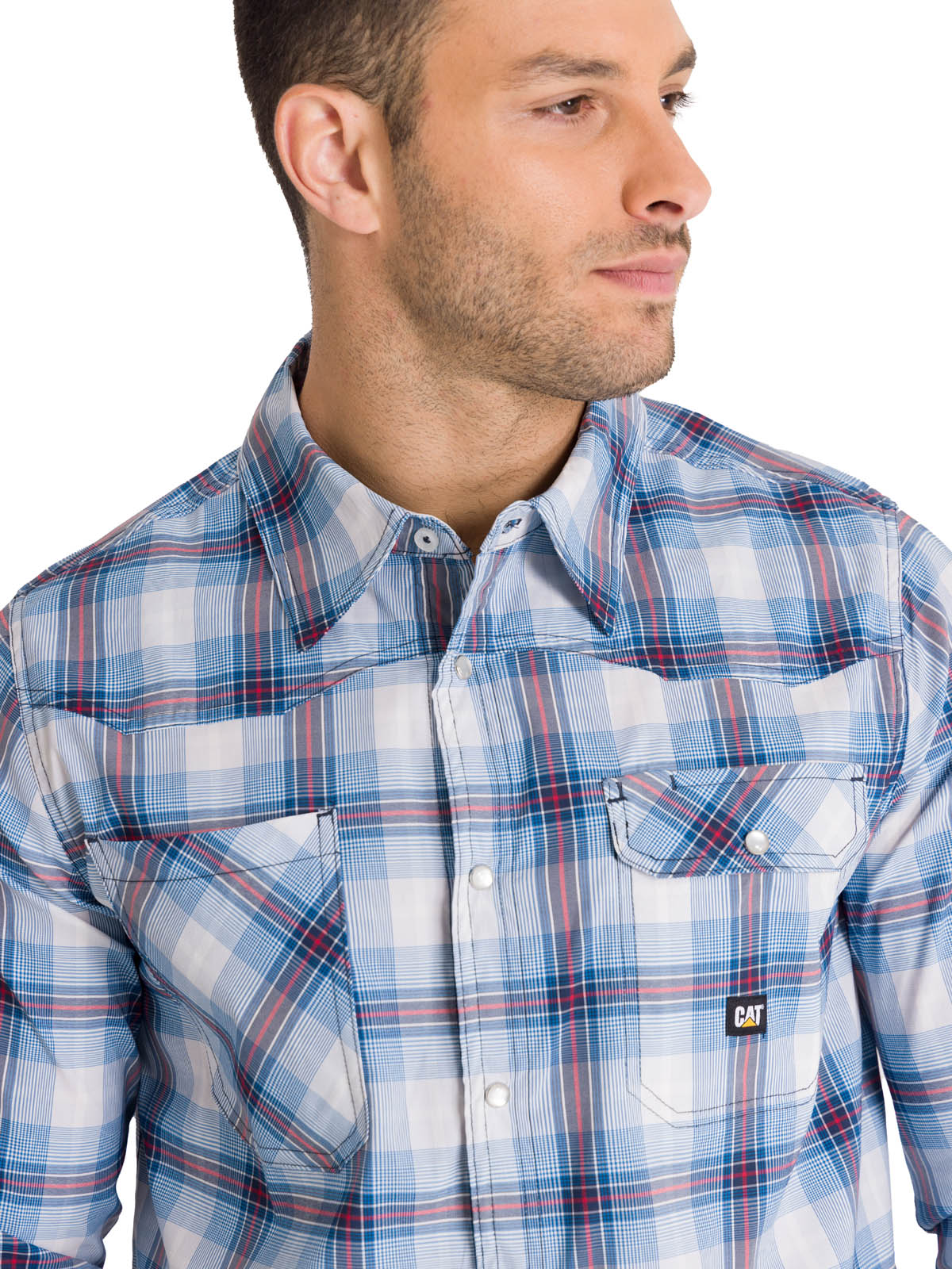 Camisa Lightweight Manga Larga West Para Hombre Color Rojo-4