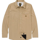Camisa  Lightweight Manga Larga West Para Hombre Color Beige-1