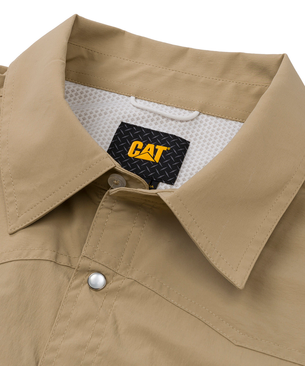 Camisa  Lightweight Manga Larga West Para Hombre Color Beige-5