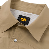 Camisa  Lightweight Manga Larga West Para Hombre Color Beige-5