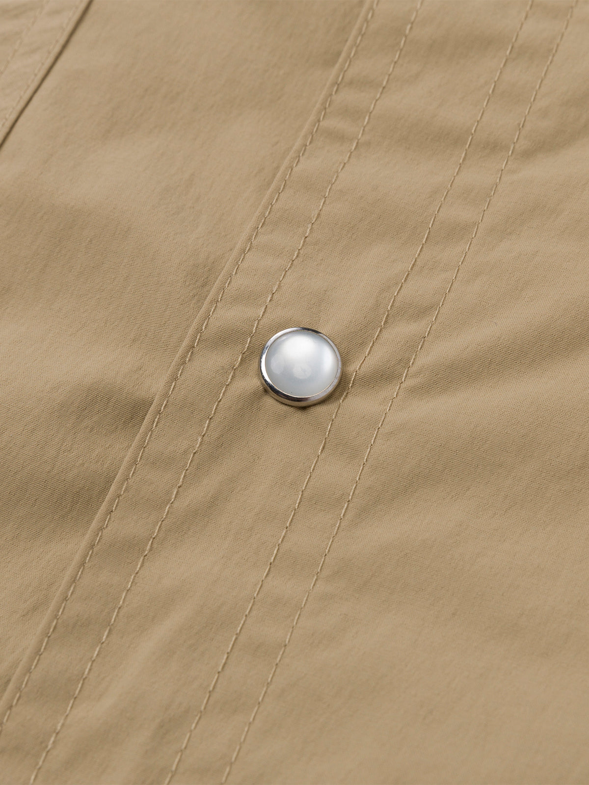 Camisa  Lightweight Manga Larga West Para Hombre Color Beige-6