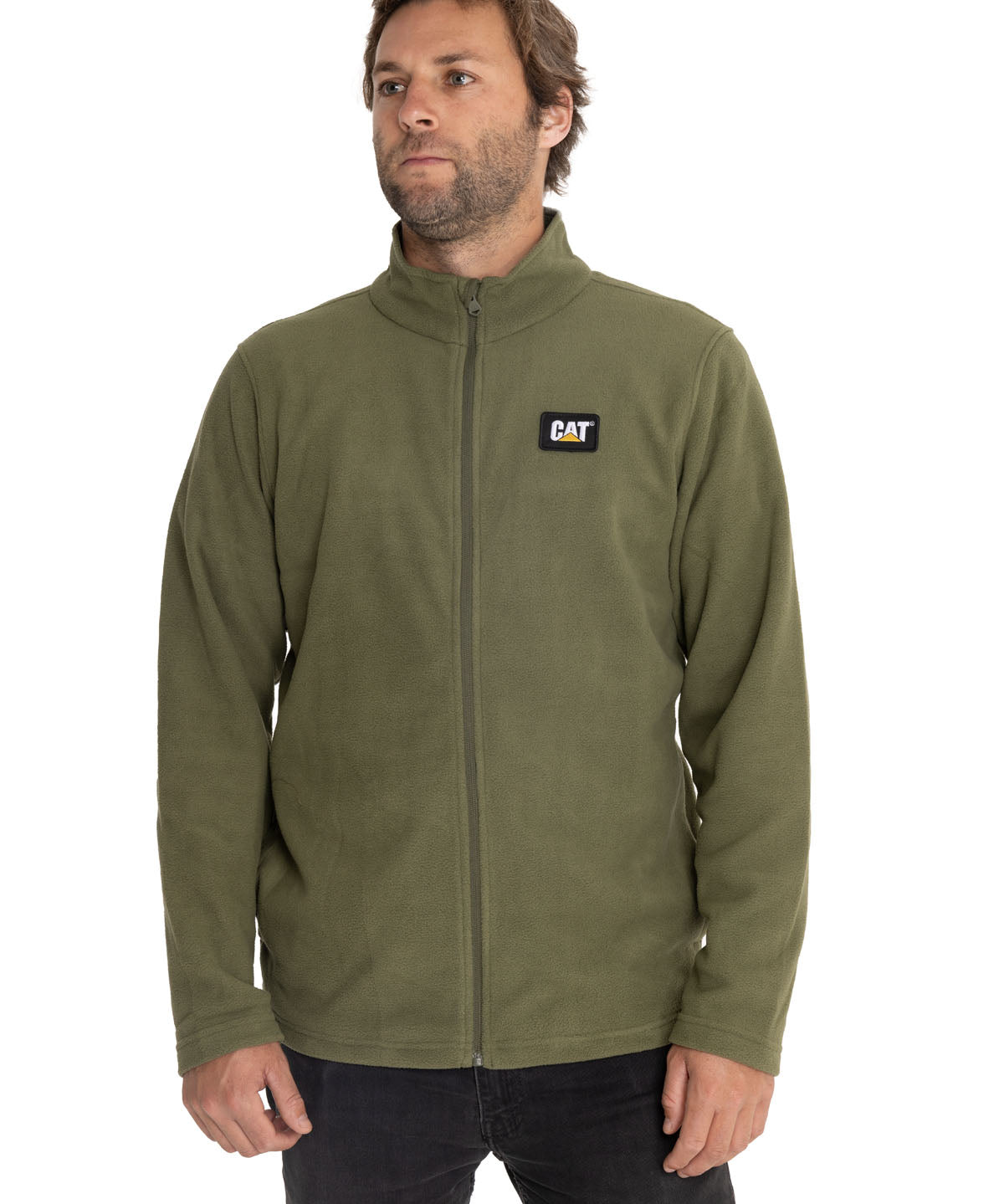 Sacos  Cat Microfleece Full Para Hombre Color Verde-1