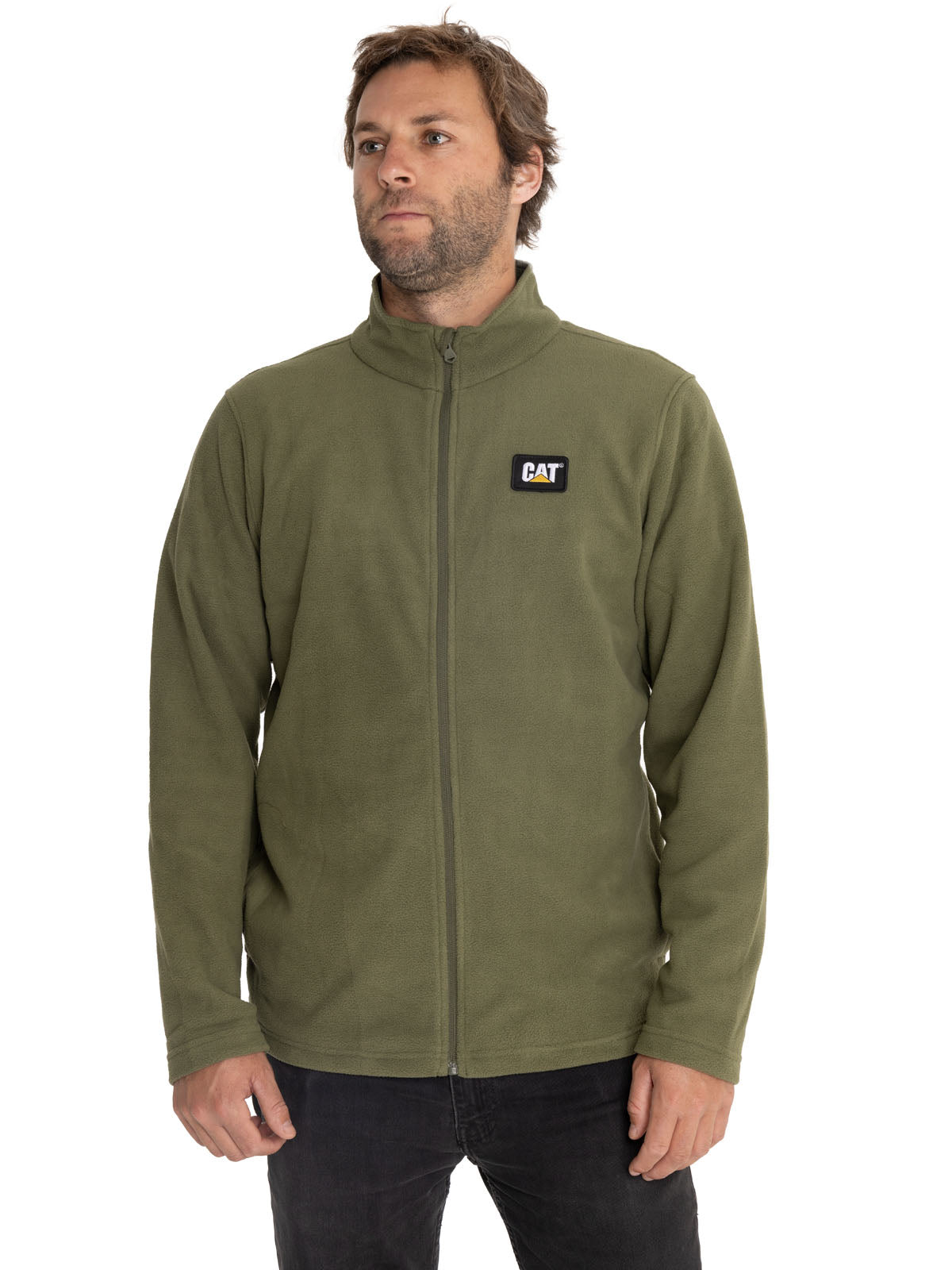 Sacos  Cat Microfleece Full Para Hombre Color Verde-1