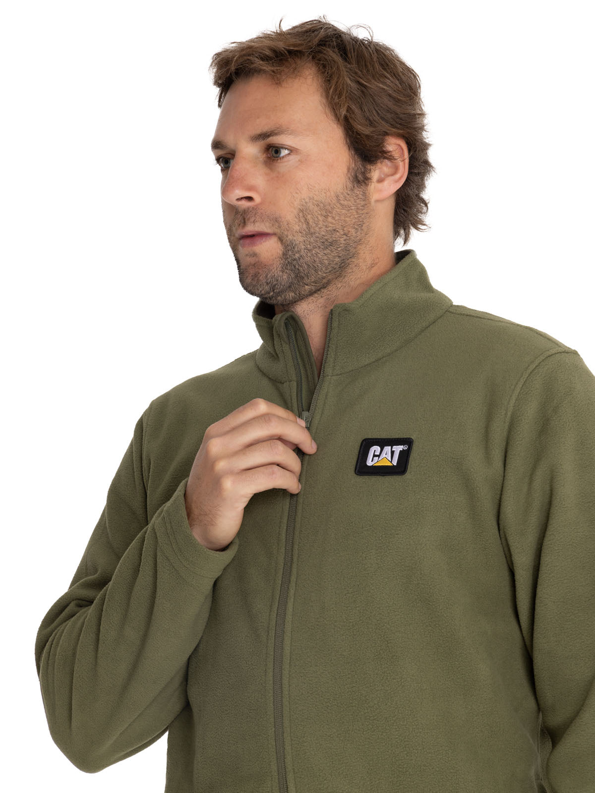 Sacos  Cat Microfleece Full Para Hombre Color Verde-3