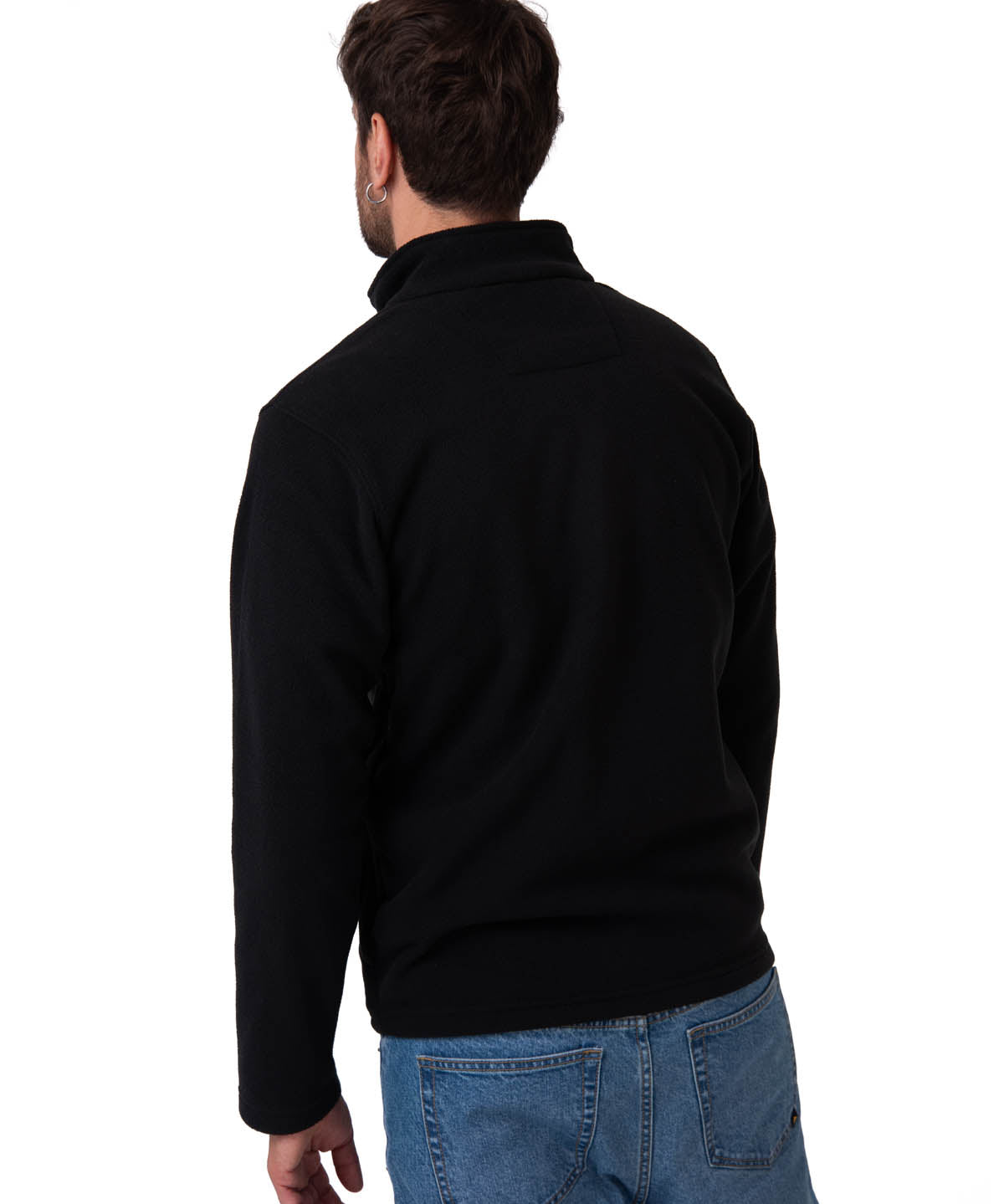 Sacos  Cat Microfleece Full Para Hombre Color Negro-2