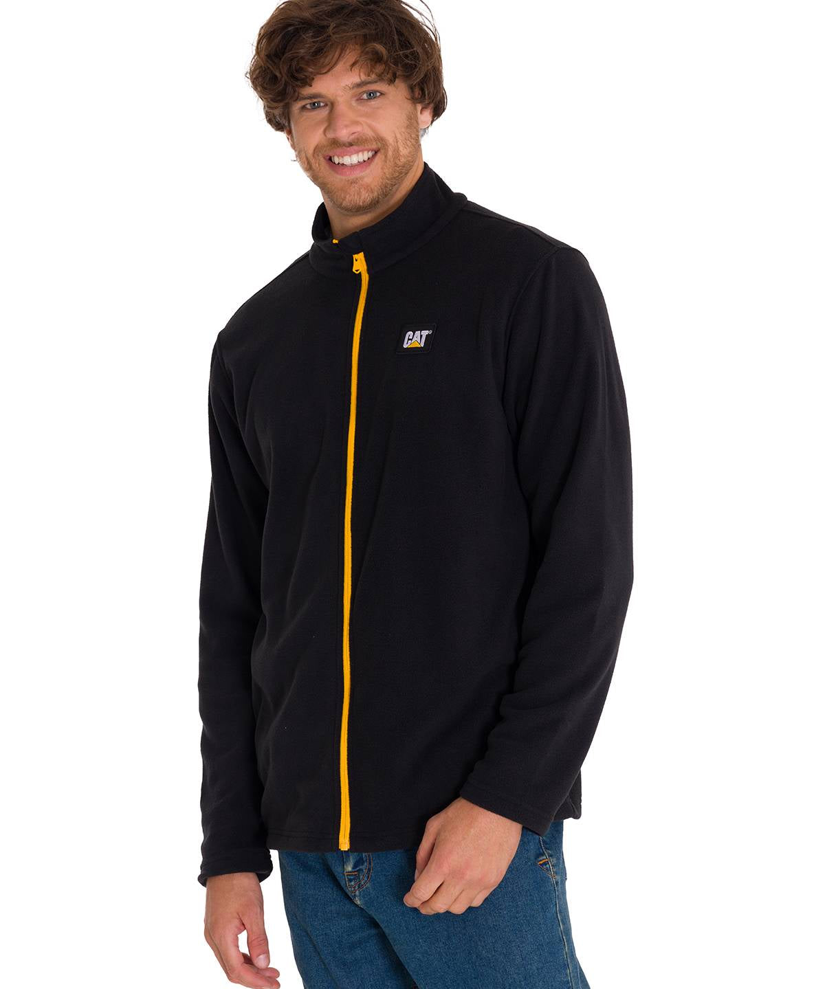 Saco Cat Microfleece Full Para Hombre Color Negro-2