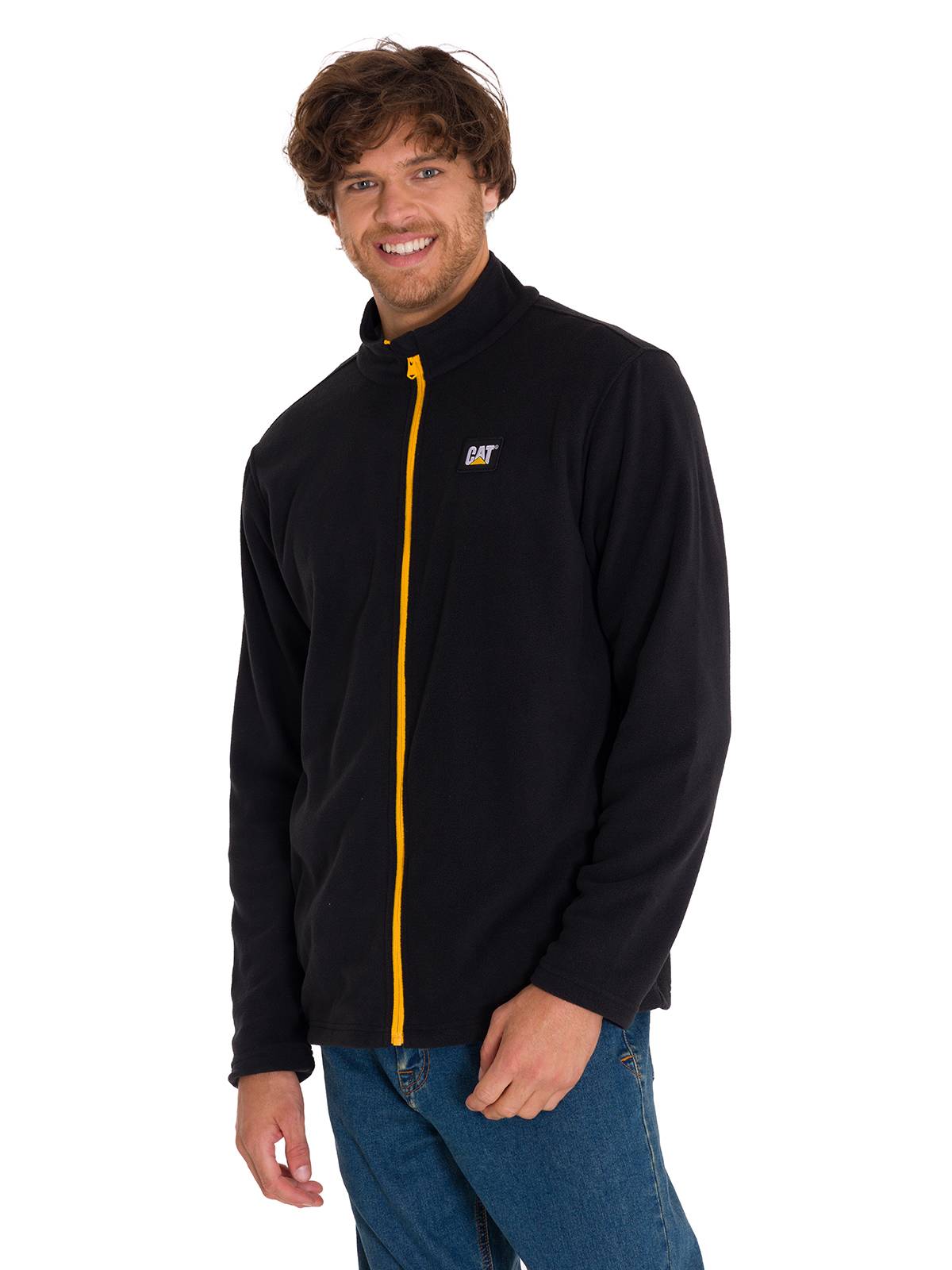 Saco Cat Microfleece Full Para Hombre Color Negro-2