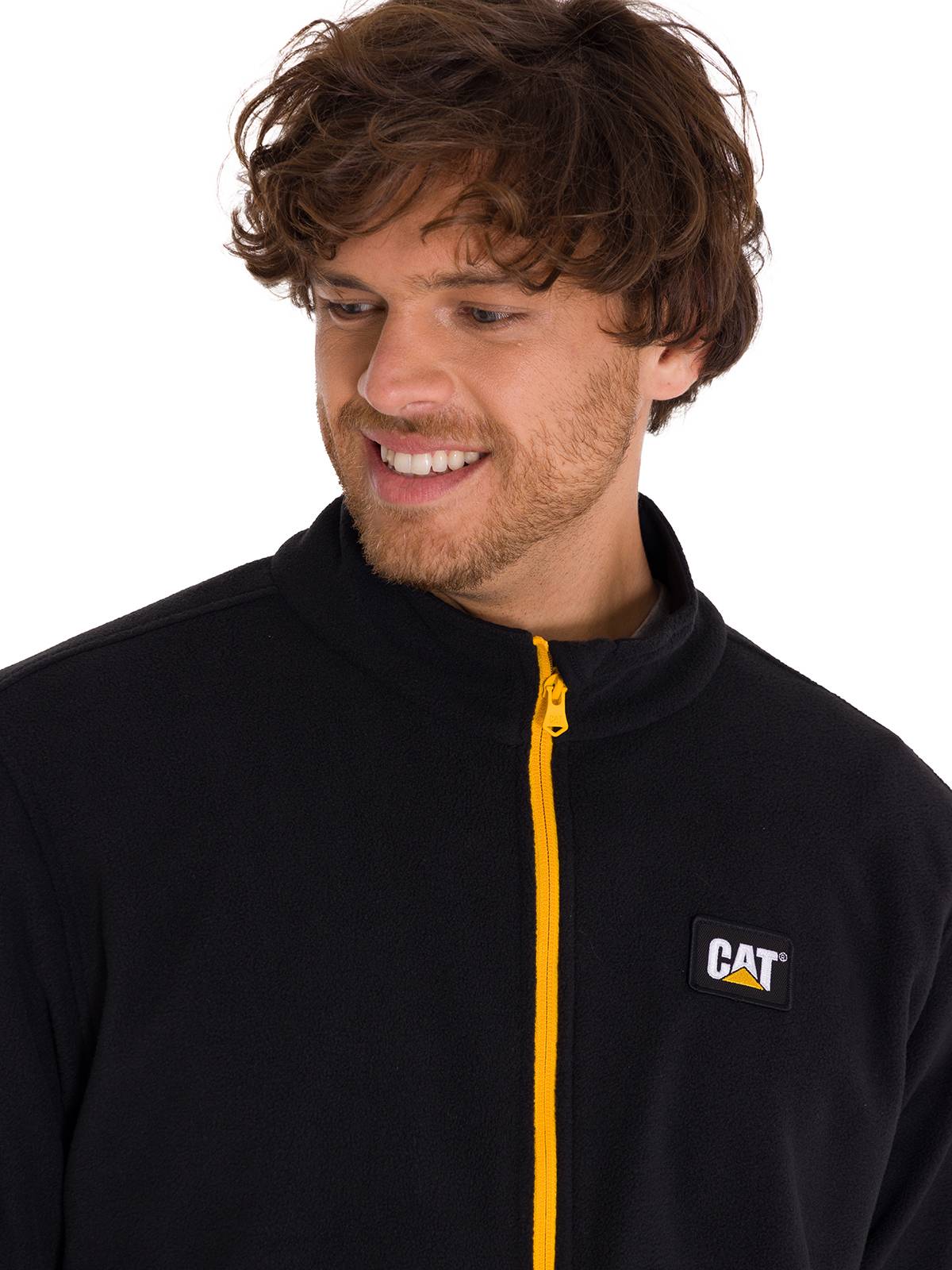 Saco Cat Microfleece Full Para Hombre Color Negro-4