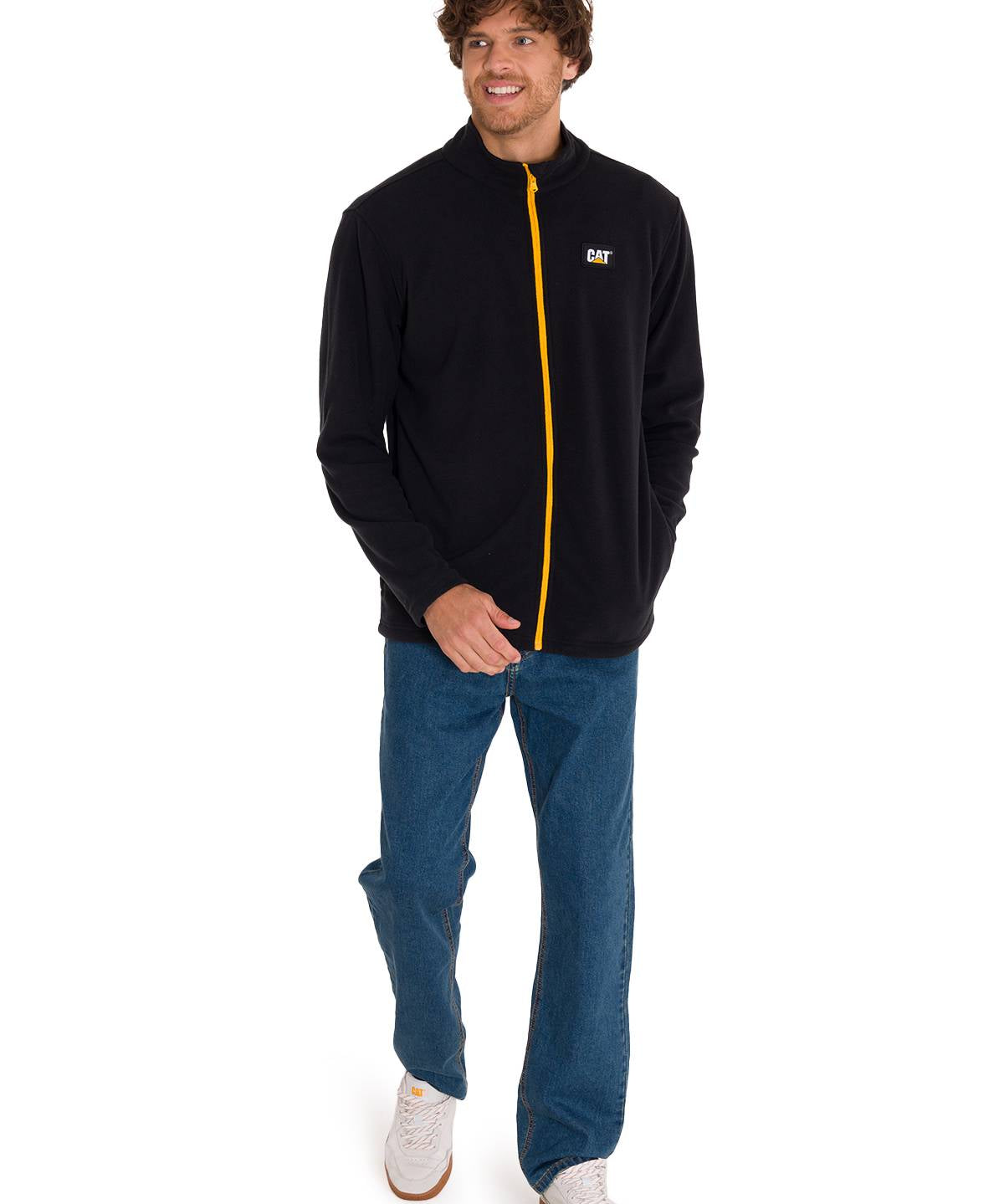 Saco Cat Microfleece Full Para Hombre Color Negro-5
