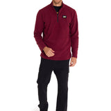Saco  Cat Microfleece Quarter Zip Para Hombre Color Rojo-5