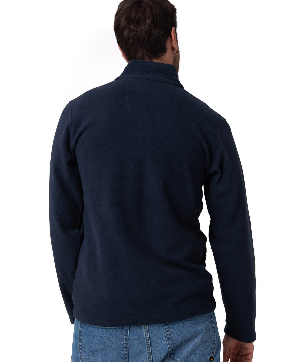 Sacos  Cat Microfleece Quarter Zip Para Hombre Color Azul-2