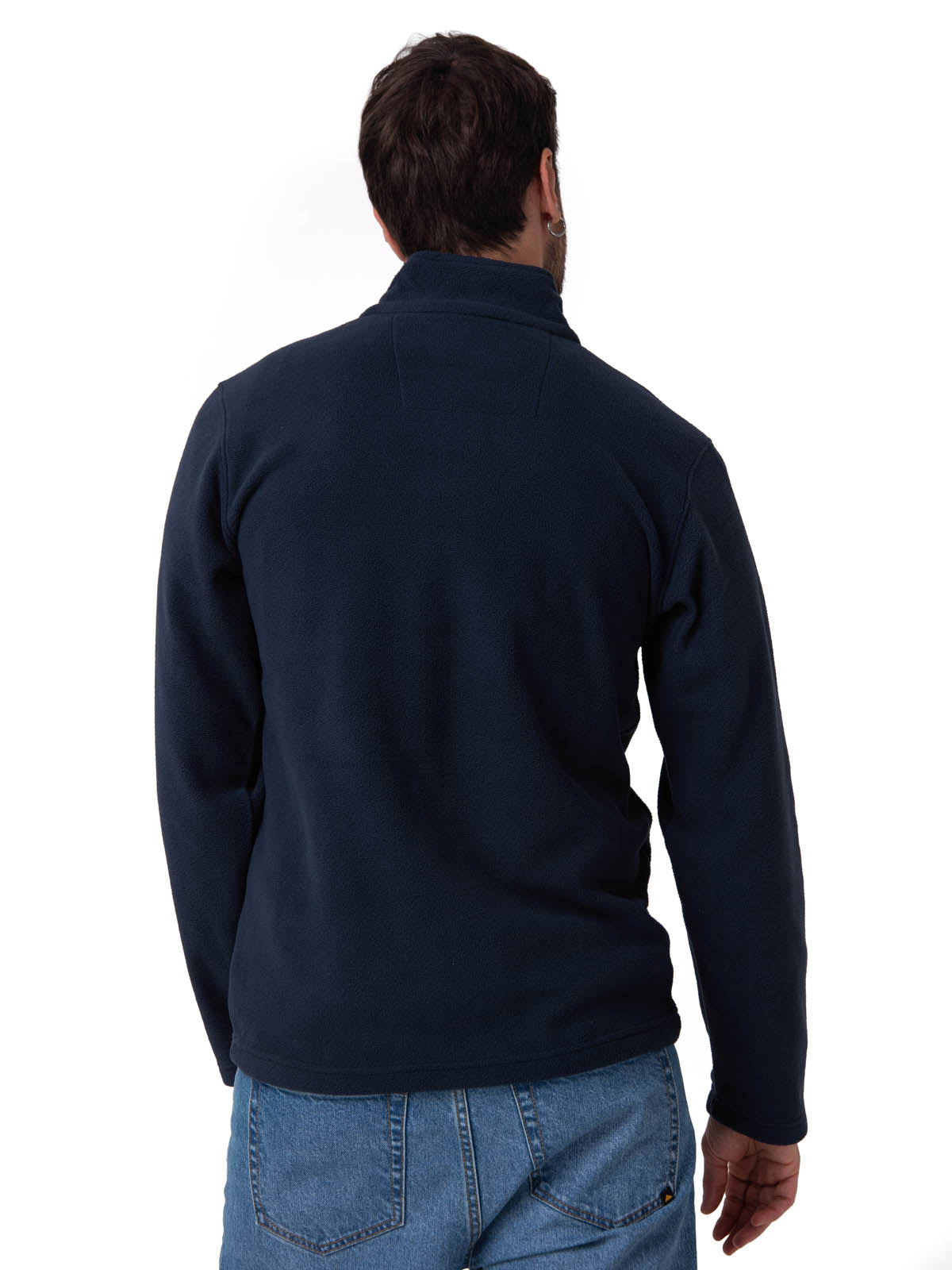 Sacos  Cat Microfleece Quarter Zip Para Hombre Color Azul-2