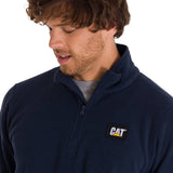 Sacos  Cat Microfleece Quarter Zip Para Hombre Color Azul-4