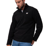 Sacos  Cat Microfleece Quarter Zip Para Hombre Color Negro-1
