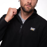 Sacos  Cat Microfleece Quarter Zip Para Hombre Color Negro-3