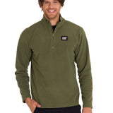 Saco  Microfleece Quarter Zip Para Hombre Color Verde-1