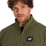 Saco  Microfleece Quarter Zip Para Hombre Color Verde-4