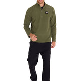 Saco  Microfleece Quarter Zip Para Hombre Color Verde-5