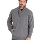 Saco Midweight Quarter Zip Hombre Color Gris-1