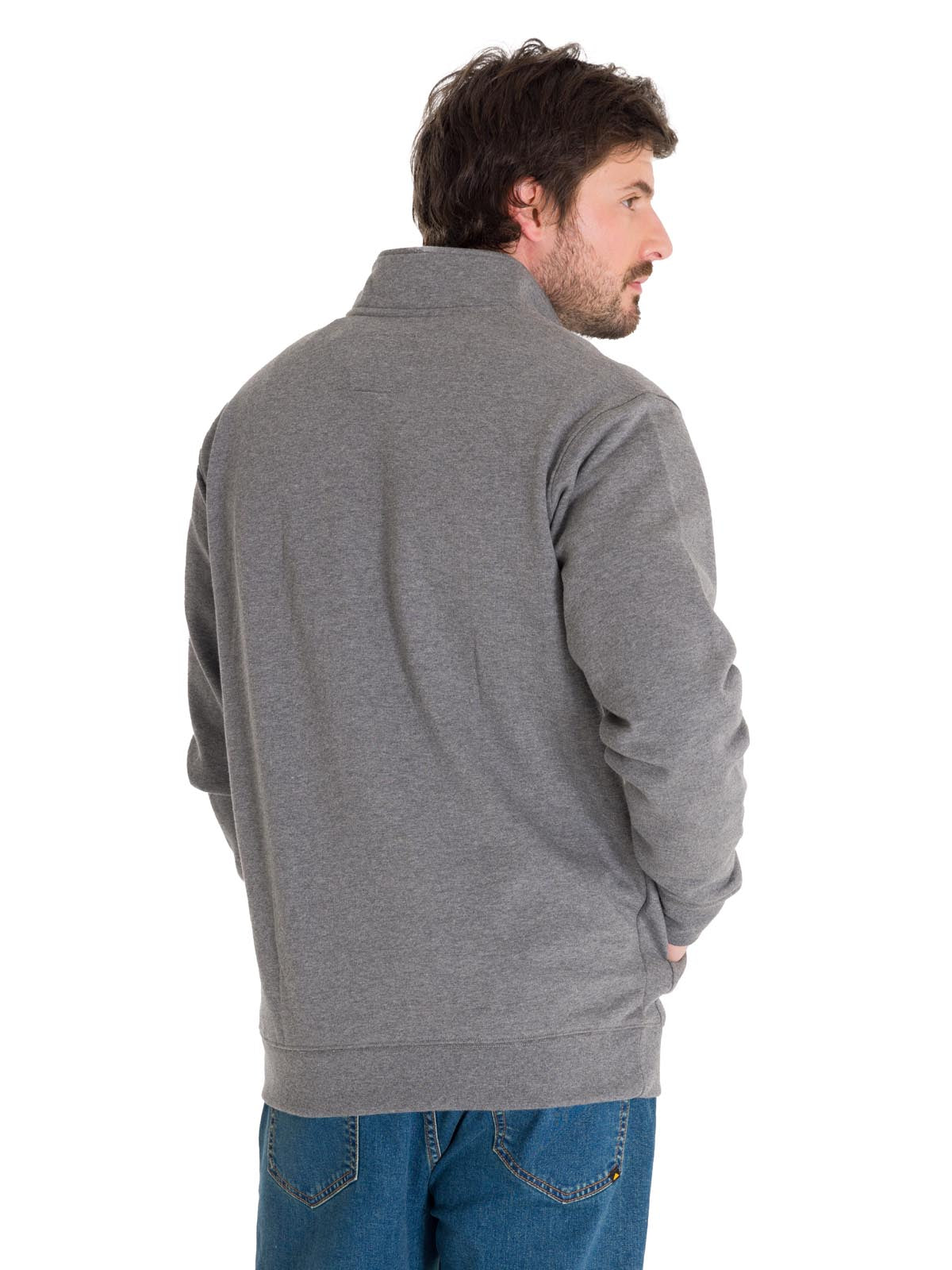 Saco Midweight Quarter Zip Hombre Color Gris-3