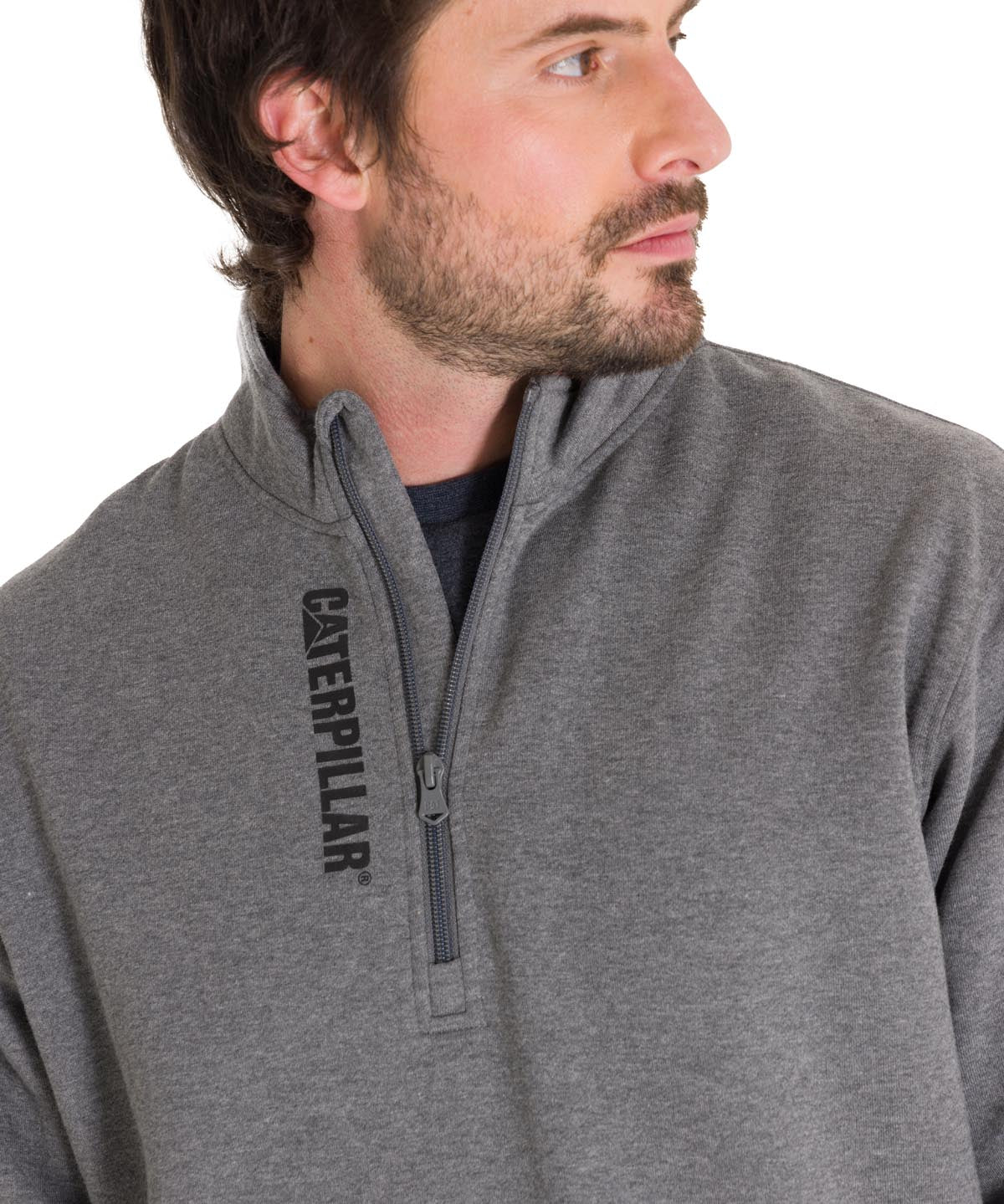 Saco Midweight Quarter Zip Hombre Color Gris-4