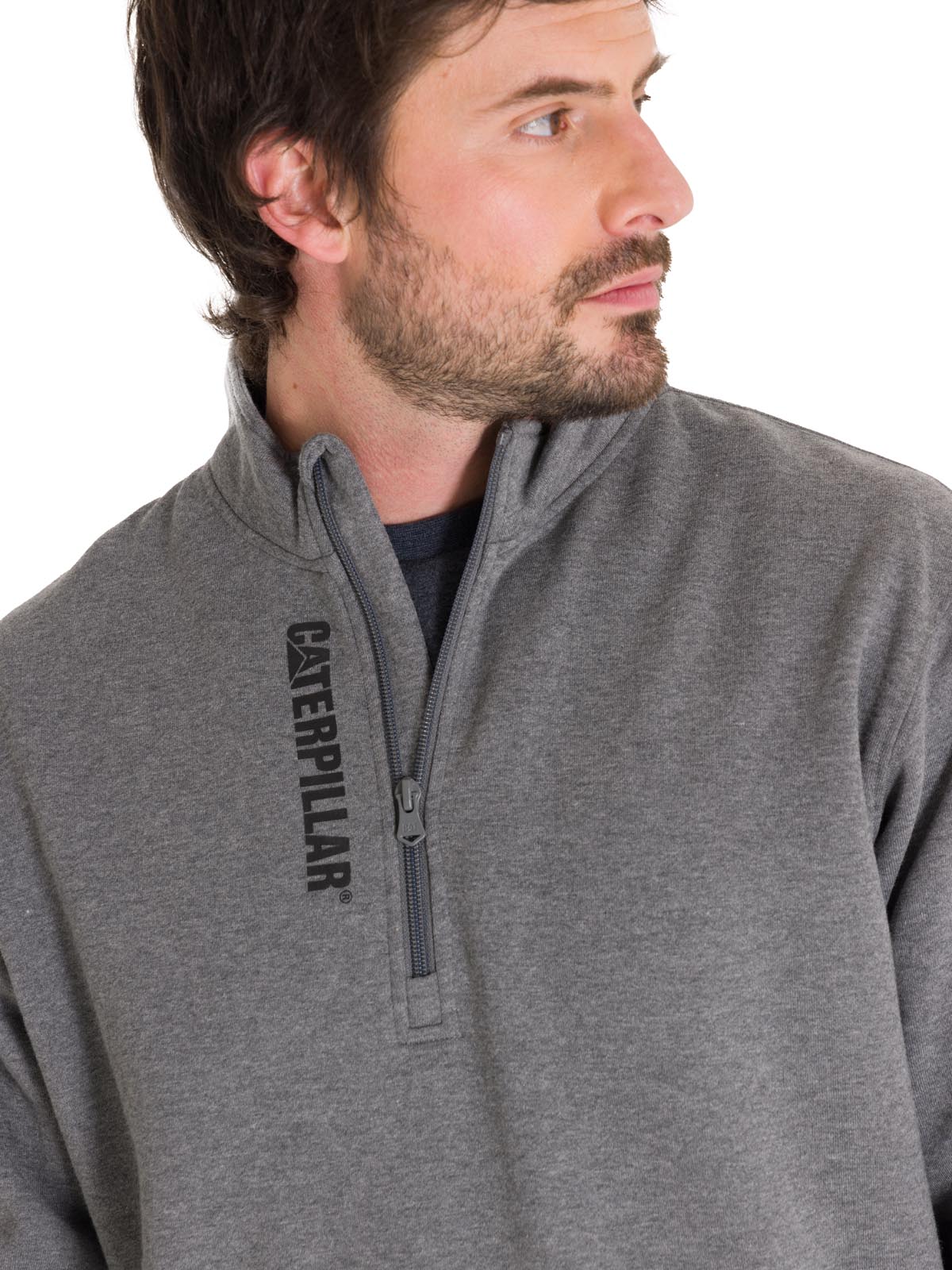 Saco Midweight Quarter Zip Hombre Color Gris-4