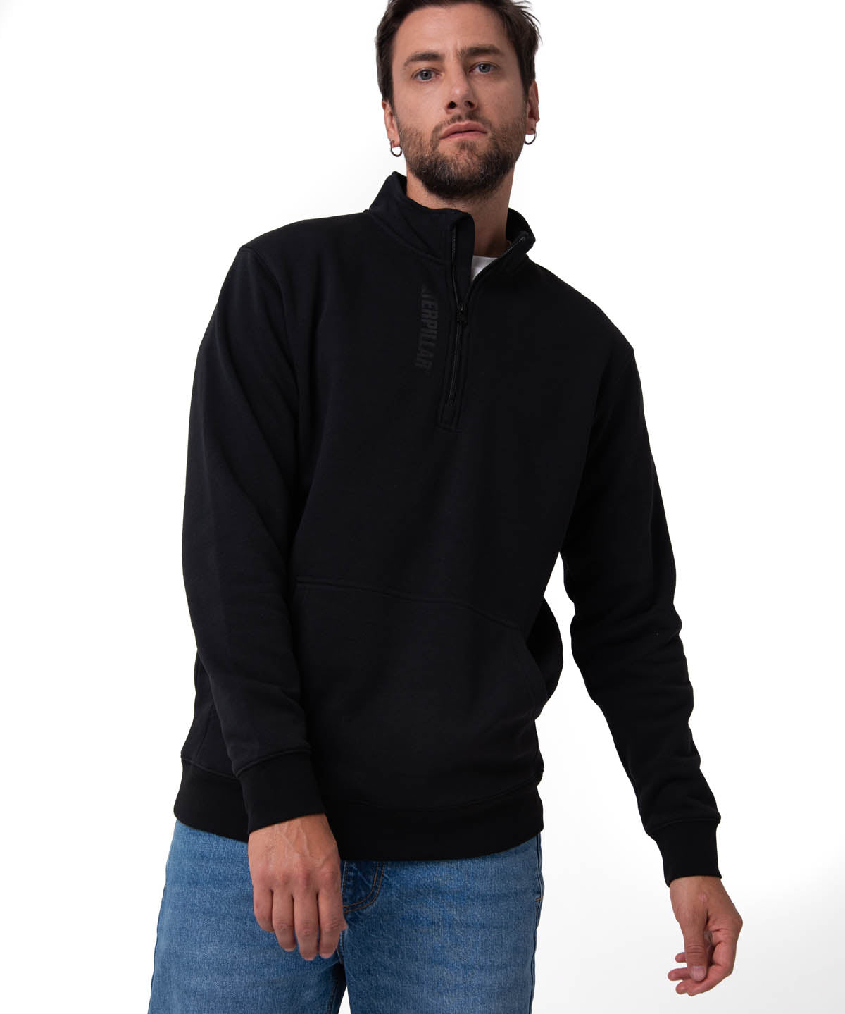 Saco Midweight Quarter Zip Hombre Color Negro-1