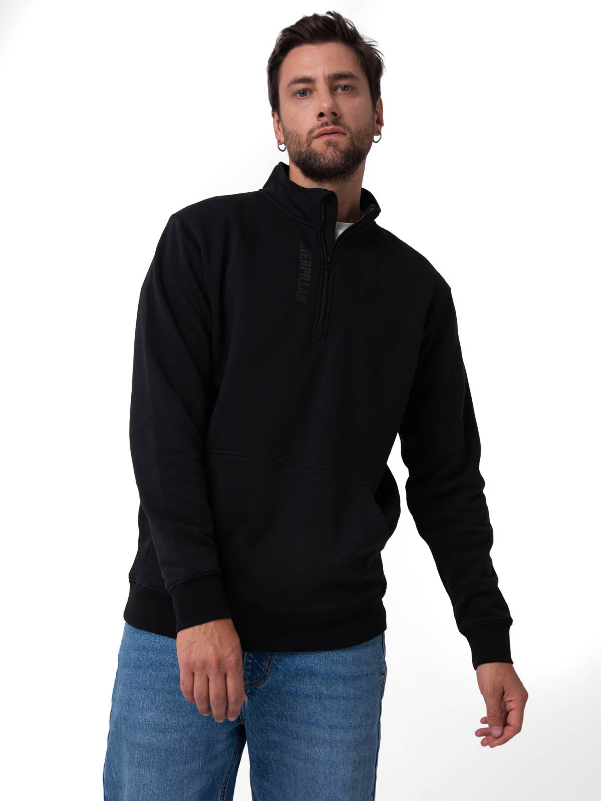 Saco Midweight Quarter Zip Hombre Color Negro-1