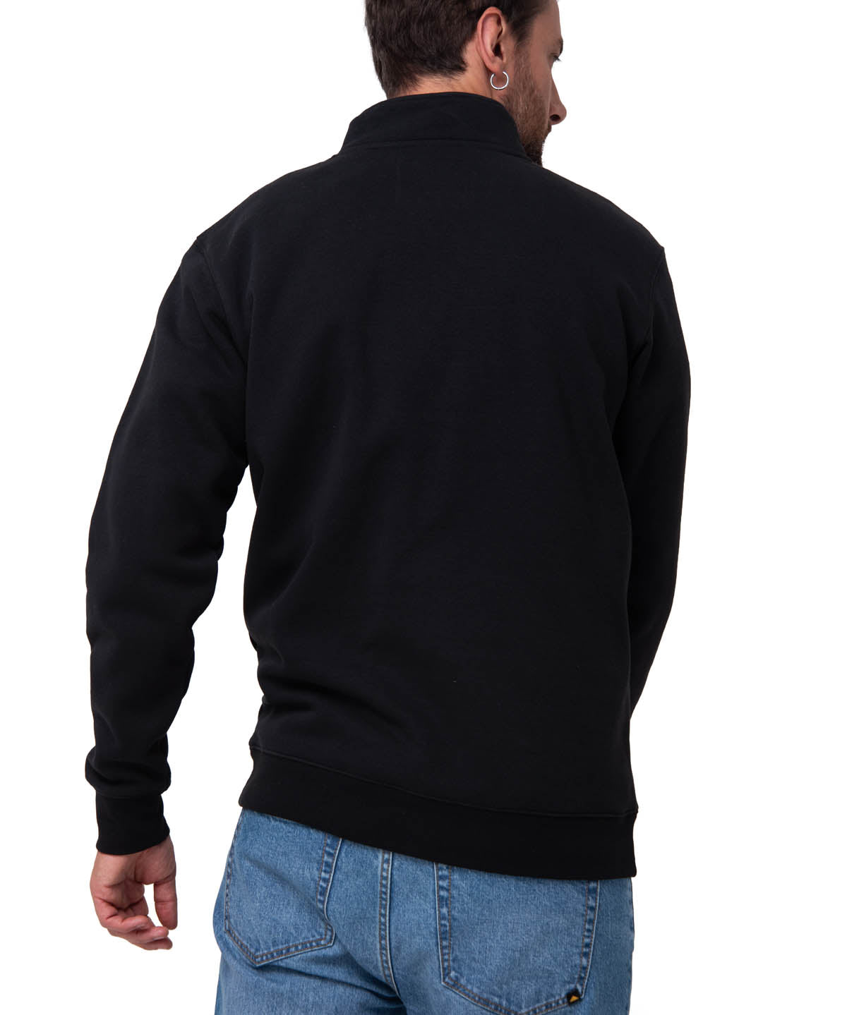 Saco Midweight Quarter Zip Hombre Color Negro-3