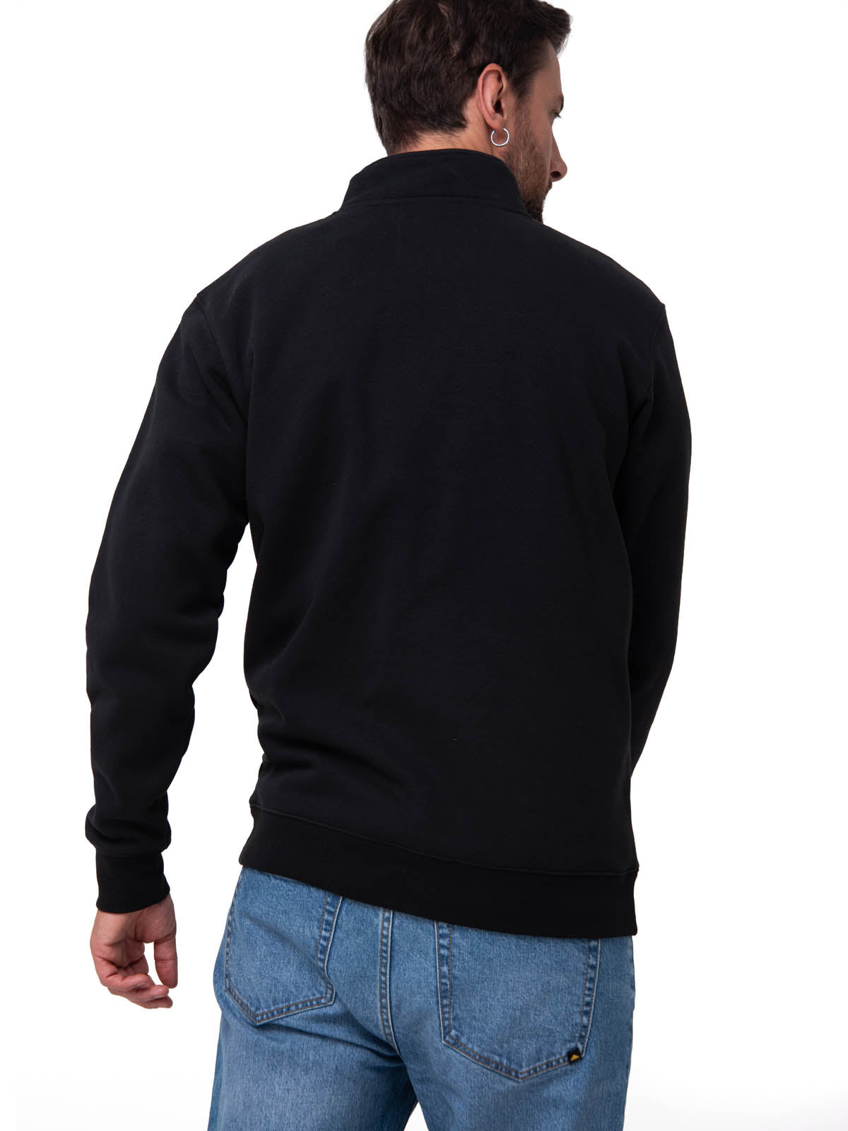 Saco Midweight Quarter Zip Hombre Color Negro-3