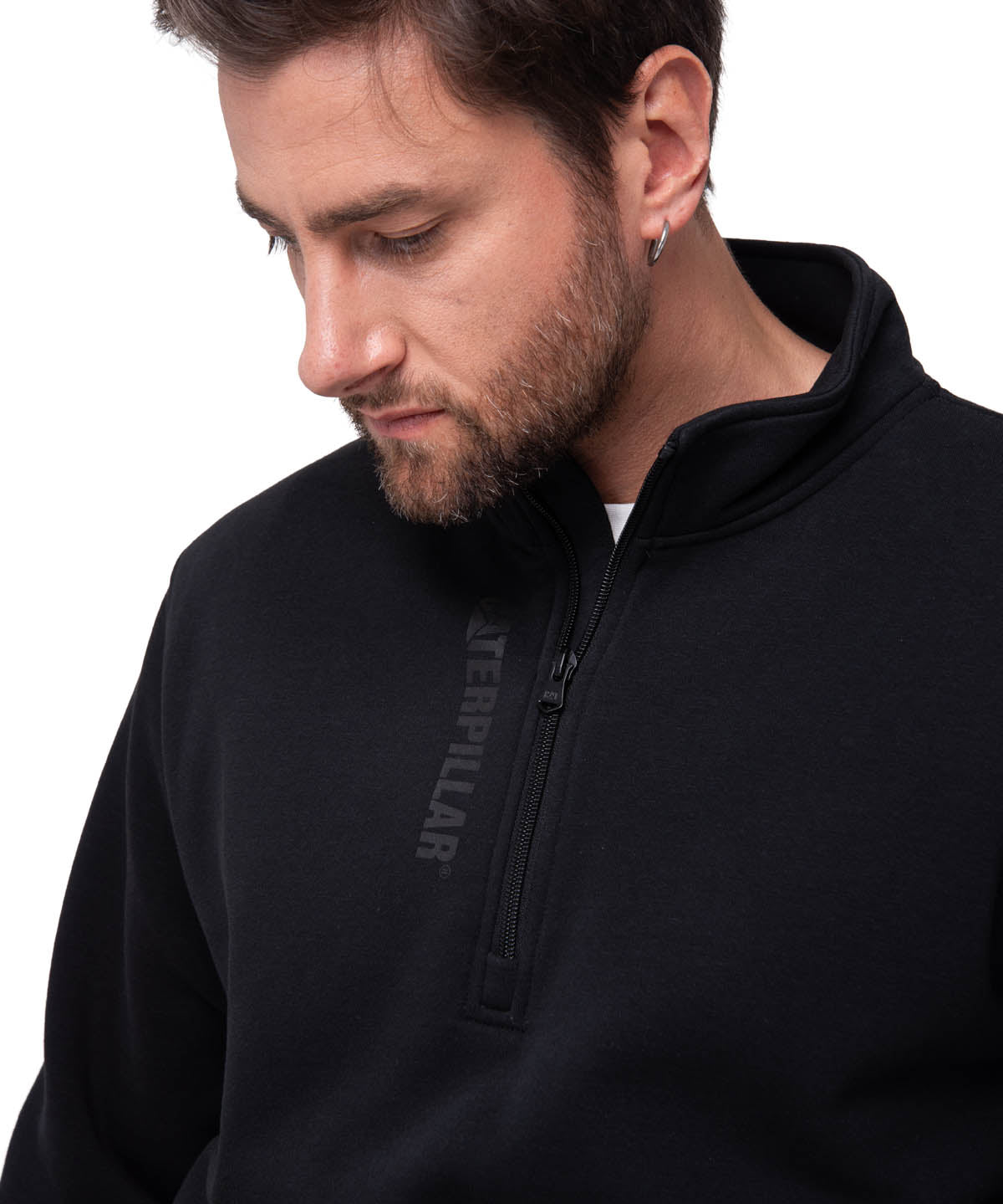 Saco Midweight Quarter Zip Hombre Color Negro-4
