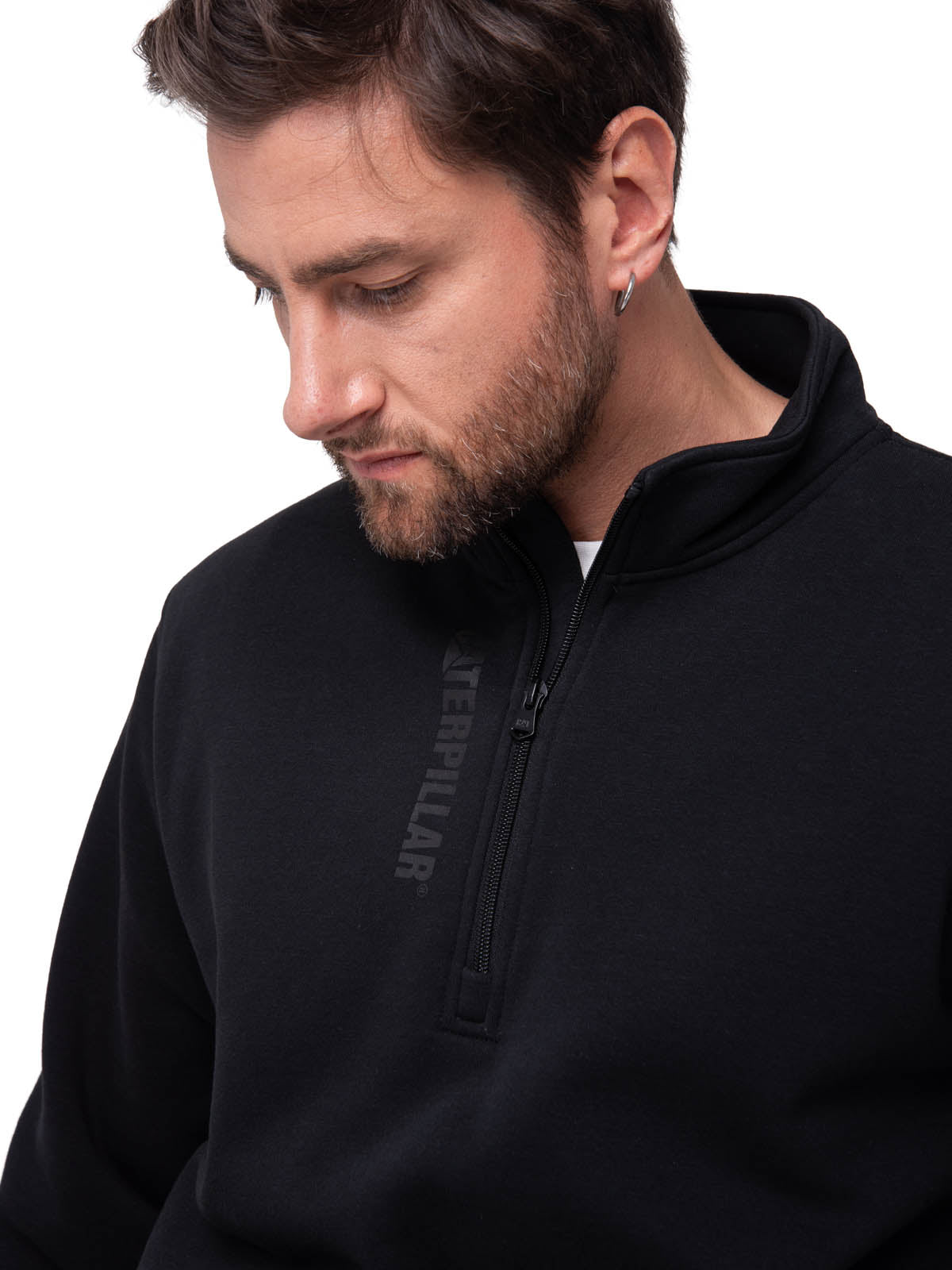 Saco Midweight Quarter Zip Hombre Color Negro-4