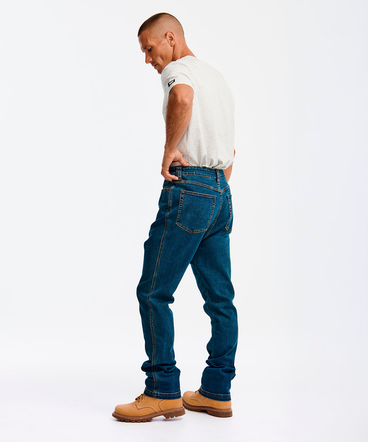 Pantalón D1 Straight Leg Jean Para Hombre Color Gris-2