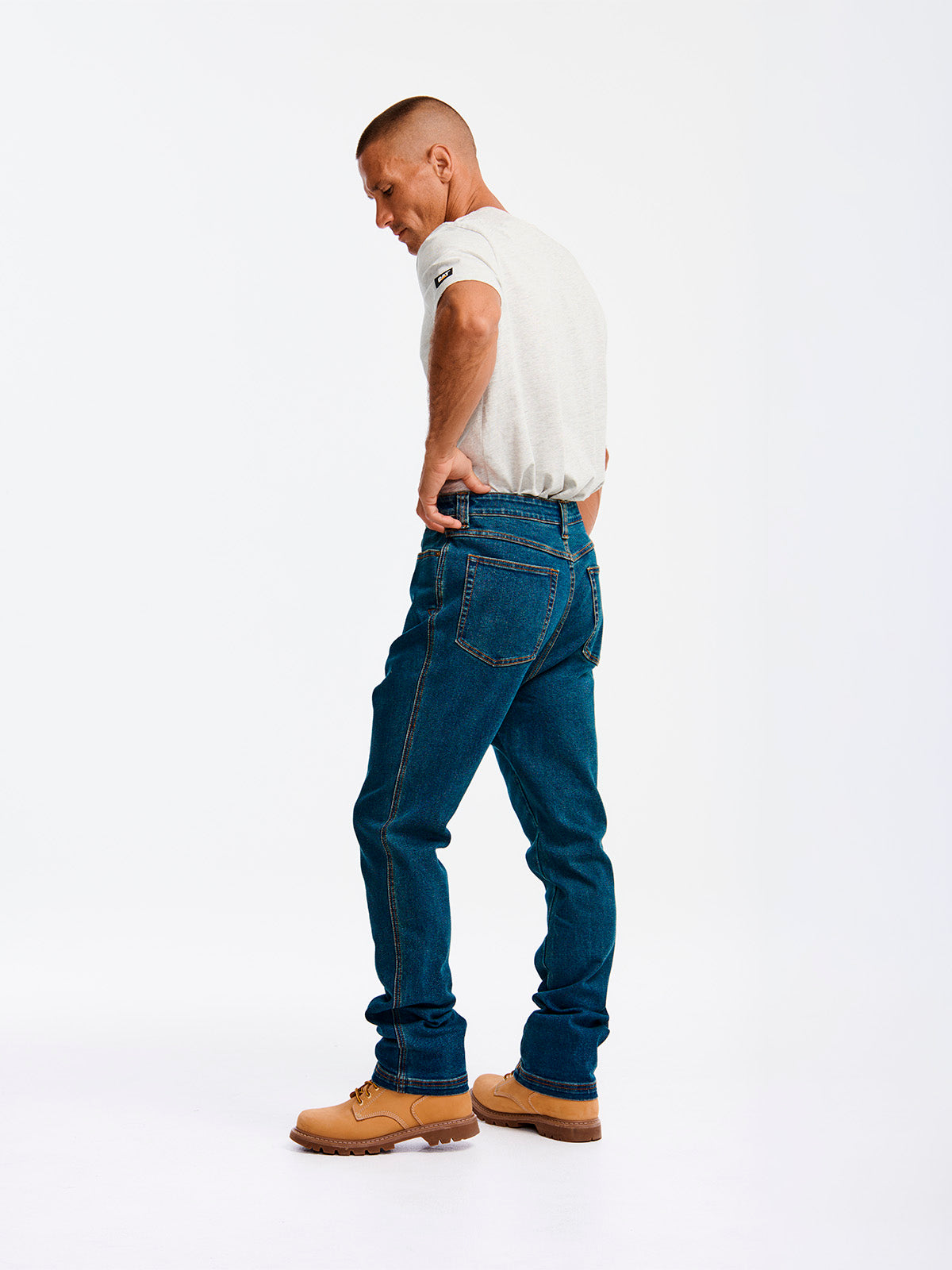 Pantalón D1 Straight Leg Jean Para Hombre Color Gris-2