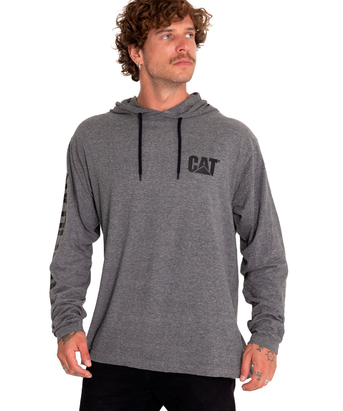 Saco Upf Hooded Banner L/ Para Hombre Color Gris-2