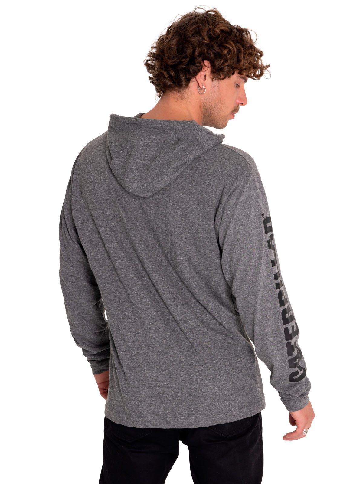 Saco Upf Hooded Banner L/ Para Hombre Color Gris-3