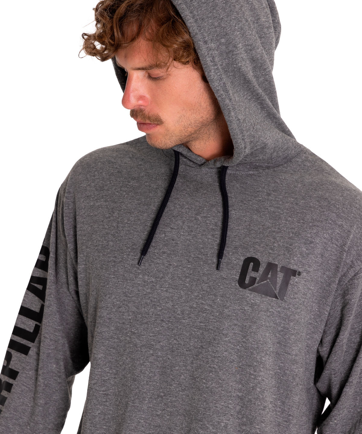 Saco Upf Hooded Banner L/ Para Hombre Color Gris-4