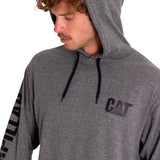 Saco Upf Hooded Banner L/ Para Hombre Color Gris-4
